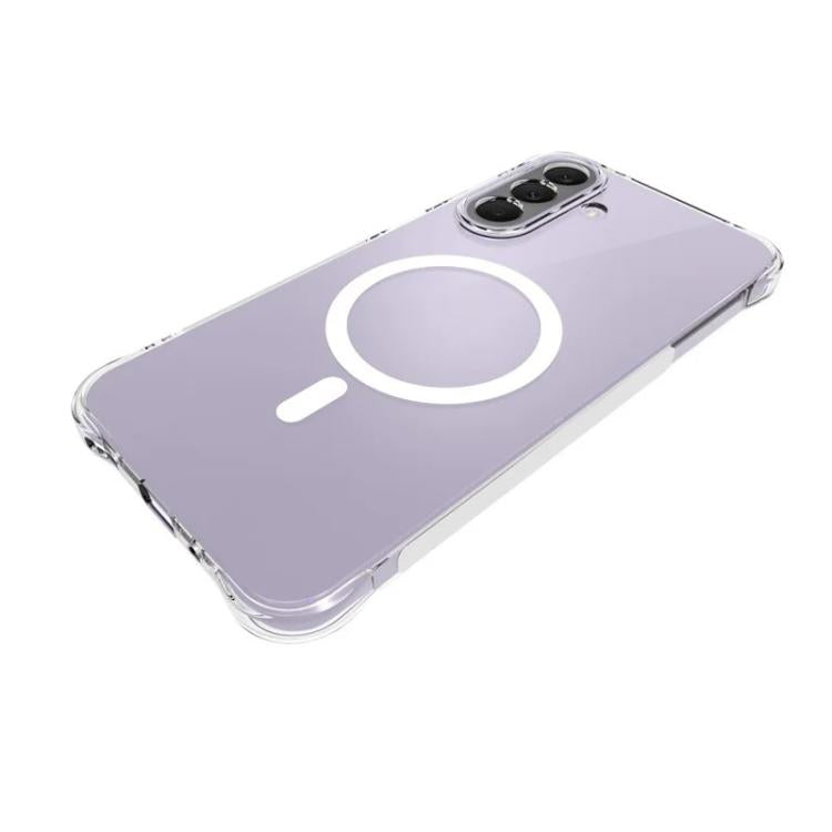WANLONFENG Custodia per telefono in TPU trasparente magnetica antiurto a quattro angoli con pellicola protettiva per lo schermo, For Galaxy A57 5G, For Galaxy A37 5G, For Galaxy A27 5G, For Galaxy A17 5G, For Galaxy A56 5G, For Galaxy A26 5G           ...