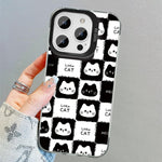 Custodia per telefono ibrida in PC e TPU con motivo IMD placcato argento colorato, For iPhone 8 Plus / 7 Plus