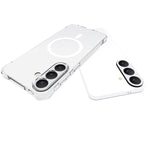 WANLONFENG Custodia per telefono in TPU trasparente, magnetica, antiurto, con quattro angoli rinforzati e 2 pellicole protettive per lo schermo., For Galaxy S26 FE 5G, For Galaxy S26+ 5G, For Galaxy S26 Ultra 5G, For Galaxy S26 5G, For Galaxy S25 FE 5G