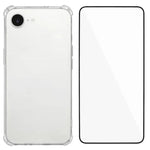 Custodia per telefono in TPU trasparente con angoli airbag e pellicola protettiva per lo schermo., For iPhone 17e / 16e, For iPhone 17 Pro Max, For iPhone 17 Pro, For iPhone 17, For iPhone Air, For iPhone 16 Pro Max, For iPhone 16 Pro, For iPhone 16   ...