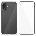 Custodia per telefono in TPU trasparente con angoli airbag e pellicola protettiva per lo schermo., For iPhone 17e / 16e, For iPhone 17 Pro Max, For iPhone 17 Pro, For iPhone 17, For iPhone Air, For iPhone 16 Pro Max, For iPhone 16 Pro, For iPhone 16   ...