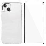 Custodia per telefono in TPU trasparente con angoli airbag e pellicola protettiva per lo schermo., For iPhone 17e / 16e, For iPhone 17 Pro Max, For iPhone 17 Pro, For iPhone 17, For iPhone Air, For iPhone 16 Pro Max, For iPhone 16 Pro, For iPhone 16   ...