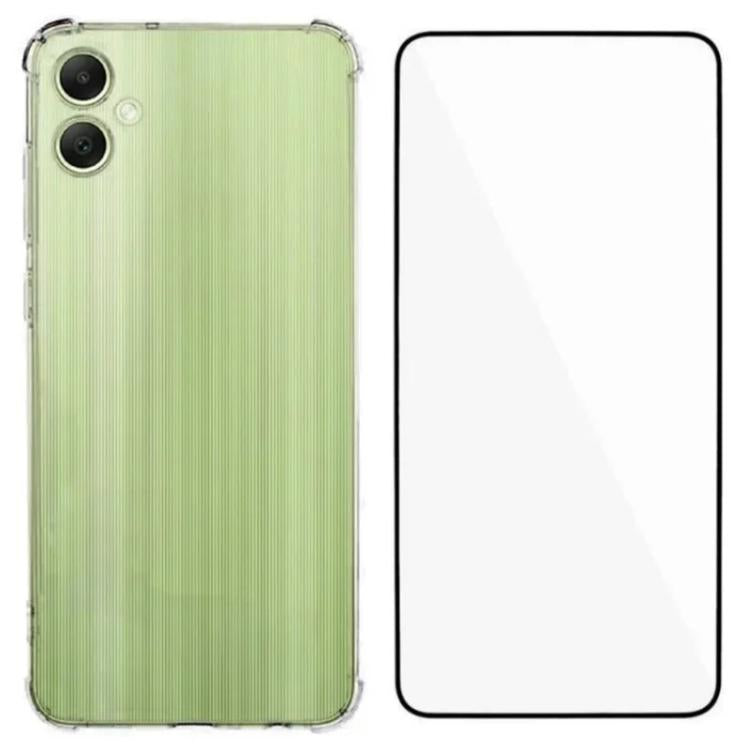 Custodia per telefono in TPU trasparente con angoli airbag e pellicola protettiva per lo schermo., For Galaxy A57 5G, For Galaxy A37 5G, For Galaxy A27 5G, For Galaxy A17 5G / 4G, For Galaxy A07 4G, For Galaxy A06 5G, For Galaxy A56 5G, For Galaxy A26 ...