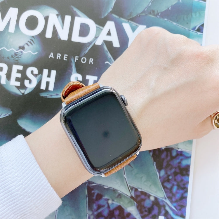 Cinturino in pelle doppia faccia per Apple Watch Series 4-7 e SE