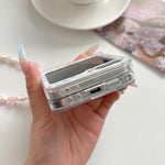 Custodia magnetica antiurto per telefono con motivo floreale e farfalla., For Galaxy Z Flip5/6 / 7 FE, For Galaxy Z Flip7 5G