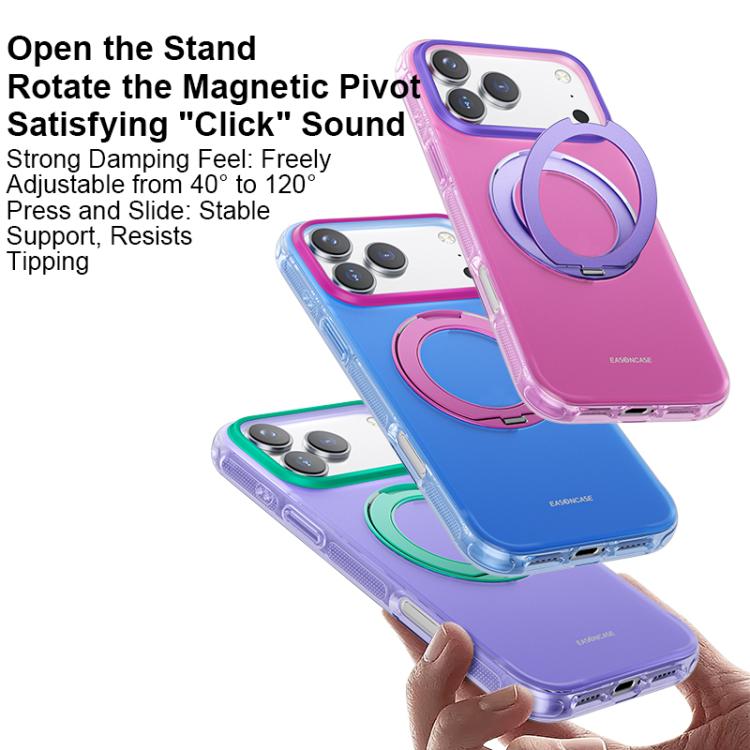 Custodia per telefono EASONCASE con rivestimento IMD su entrambi i lati, airbag antiurto e supporto magnetico., For iPhone 17 Pro Max, For iPhone 17 Pro, For iPhone 17, For iPhone 16 Pro Max, For iPhone 16 Pro