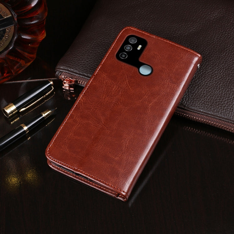 idewei Custodia in pelle a vibrazione orizzontale Crazy Horse Texture con supporto e slot per carte e portafoglio, For OPPO A32, For OPPO A33 (2020), For OPPO A53 (2020)