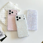 Custodia per telefono in TPU acrilico con texture a conchiglia IMD, For iPhone 17 Pro Max, For iPhone 17 Pro, For iPhone 17, For iPhone 16 Pro Max, For iPhone 16 Pro, For iPhone 16, For iPhone 15 Pro, For iPhone 15