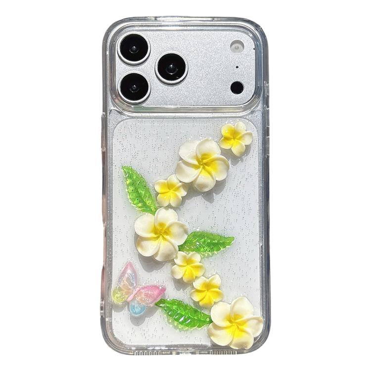 Custodia per telefono in acrilico con effetto farfalla 3D e plumeria, realizzata in resina epossidica., For iPhone 17 Pro Max, For iPhone 17 Pro, For iPhone 17, For iPhone Air, For iPhone 16 Pro Max, For iPhone 16 Pro, For iPhone 16 Plus, For iPhone 16...