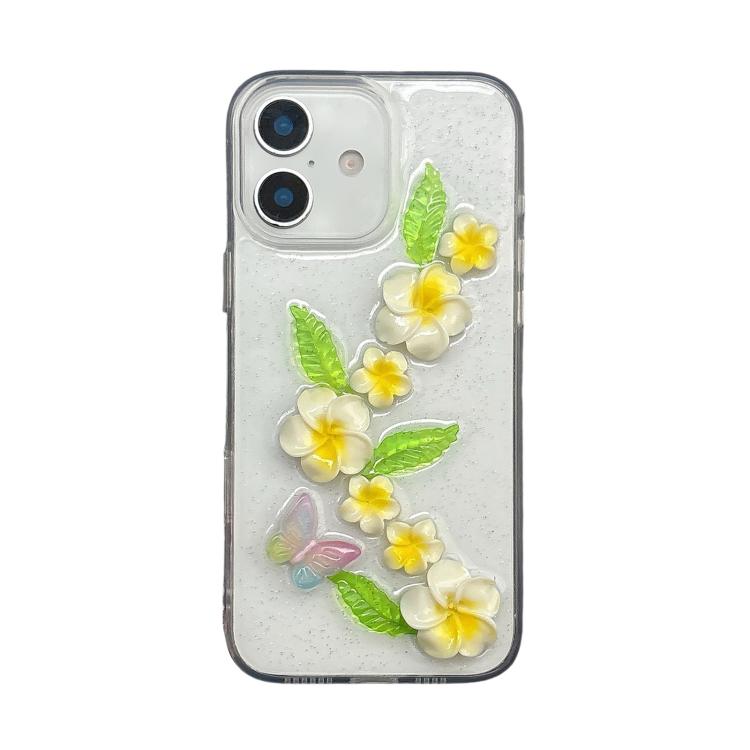 Custodia per telefono in acrilico con effetto farfalla 3D e plumeria, realizzata in resina epossidica., For iPhone 17 Pro Max, For iPhone 17 Pro, For iPhone 17, For iPhone Air, For iPhone 16 Pro Max, For iPhone 16 Pro, For iPhone 16 Plus, For iPhone 16...