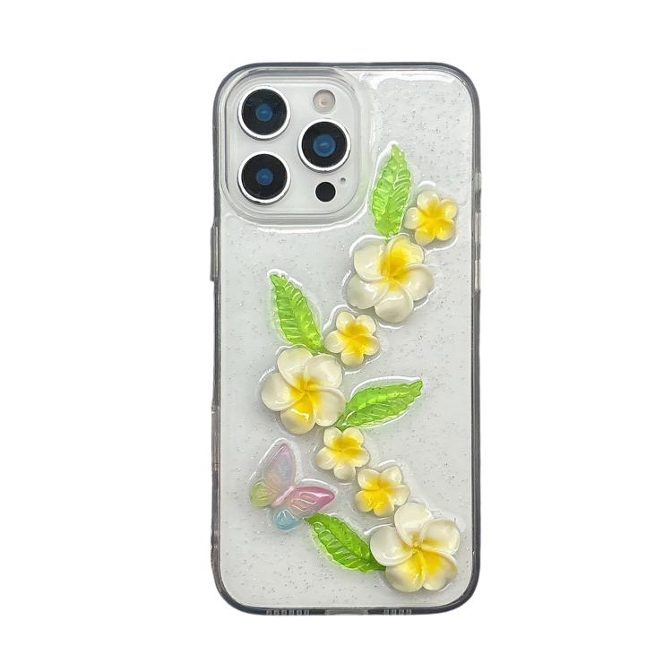 Custodia per telefono in acrilico con effetto farfalla 3D e plumeria, realizzata in resina epossidica., For iPhone 17 Pro Max, For iPhone 17 Pro, For iPhone 17, For iPhone Air, For iPhone 16 Pro Max, For iPhone 16 Pro, For iPhone 16 Plus, For iPhone 16...