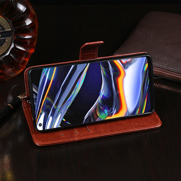 idewei Custodia in pelle a vibrazione orizzontale Crazy Horse Texture con supporto e slot per carte e portafoglio, For OPPO Realme 7 Pro, For OPPO Realme 7i, For OPPO Realme C12