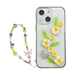 Custodia per telefono in acrilico con motivo a farfalla e plumeria 3D in resina epossidica e catenella da polso., For iPhone 17 Pro Max, For iPhone 17 Pro, For iPhone 17, For iPhone Air, For iPhone 16 Pro Max, For iPhone 16 Pro, For iPhone 16 Plus     ...