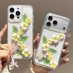 Custodia per telefono in acrilico con motivo a farfalla e plumeria 3D in resina epossidica e catenella da polso., For iPhone 17 Pro Max, For iPhone 17 Pro, For iPhone 17, For iPhone Air, For iPhone 16 Pro Max, For iPhone 16 Pro, For iPhone 16 Plus     ...