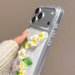 Custodia per telefono in acrilico con motivo a farfalla e plumeria 3D in resina epossidica e catenella da polso., For iPhone 17 Pro Max, For iPhone 17 Pro, For iPhone 17, For iPhone Air, For iPhone 16 Pro Max, For iPhone 16 Pro, For iPhone 16 Plus     ...
