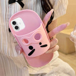 Custodia per telefono in silicone con design a pantofola in stile cartone animato., For iPhone 17, For iPhone 16 Pro Max, For iPhone 16 Pro, For iPhone 16, For iPhone 15 Pro Max, For iPhone 15 Pro, For iPhone 15 Plus, For iPhone 15
