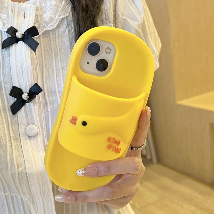 Custodia per telefono in silicone con design a pantofola in stile cartone animato., For iPhone 17, For iPhone 16 Pro Max, For iPhone 16 Pro, For iPhone 16, For iPhone 15 Pro Max, For iPhone 15 Pro, For iPhone 15 Plus, For iPhone 15