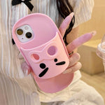 Custodia per telefono in silicone con design a pantofola in stile cartone animato., For iPhone 17, For iPhone 16 Pro Max, For iPhone 16 Pro, For iPhone 16, For iPhone 15 Pro Max, For iPhone 15 Pro, For iPhone 15 Plus, For iPhone 15