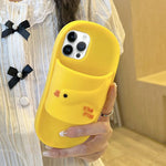 Custodia per telefono in silicone con design a pantofola in stile cartone animato., For iPhone 14 Plus, For iPhone 14, For iPhone 14 Pro, For iPhone 14 Pro Max, For iPhone 13 Pro Max, For iPhone 13 Pro, For iPhone 13, For iPhone 12 Pro Max