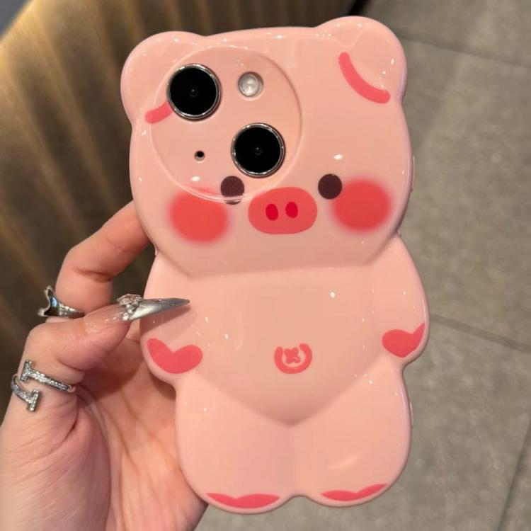 Simpatica custodia per telefono in TPU antiurto con motivo a maialino 3D., For iPhone 14 Plus, For iPhone 14, For iPhone 14 Pro, For iPhone 14 Pro Max, For iPhone 13 Pro Max, For iPhone 13 Pro, For iPhone 13