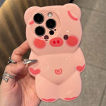 Simpatica custodia per telefono in TPU antiurto con motivo a maialino 3D., For iPhone 14 Plus, For iPhone 14, For iPhone 14 Pro, For iPhone 14 Pro Max, For iPhone 13 Pro Max, For iPhone 13 Pro, For iPhone 13