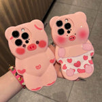 Simpatica custodia per telefono in TPU antiurto con motivo a maialino 3D., For iPhone 14 Plus, For iPhone 14, For iPhone 14 Pro, For iPhone 14 Pro Max, For iPhone 13 Pro Max, For iPhone 13 Pro, For iPhone 13