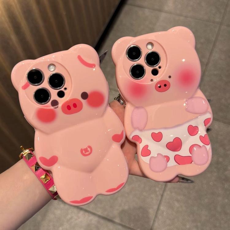 Simpatica custodia per telefono in TPU antiurto con motivo a maialino 3D., For iPhone 14 Plus, For iPhone 14, For iPhone 14 Pro, For iPhone 14 Pro Max, For iPhone 13 Pro Max, For iPhone 13 Pro, For iPhone 13