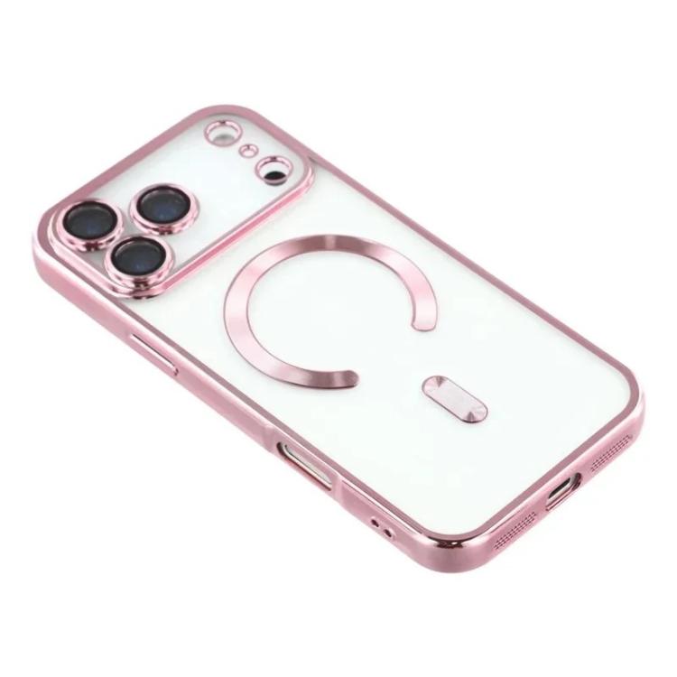 Custodia per telefono WANLONFENG CD magnetica in TPU galvanizzato con protezione per lo schermo, For iPhone 17 Pro Max, For iPhone 17 Pro, For iPhone 17