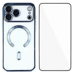 Custodia per telefono WANLONFENG CD magnetica in TPU galvanizzato con protezione per lo schermo, For iPhone 17 Pro Max, For iPhone 17 Pro, For iPhone 17