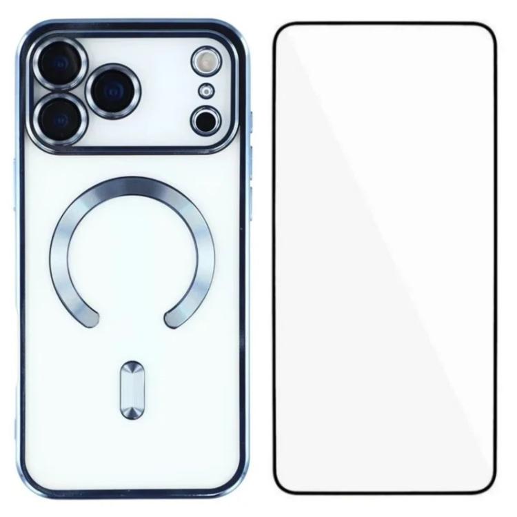 Custodia per telefono WANLONFENG CD magnetica in TPU galvanizzato con protezione per lo schermo, For iPhone 17 Pro Max, For iPhone 17 Pro, For iPhone 17