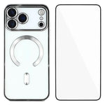 Custodia per telefono WANLONFENG CD magnetica in TPU galvanizzato con protezione per lo schermo, For iPhone 17 Pro Max, For iPhone 17 Pro, For iPhone 17