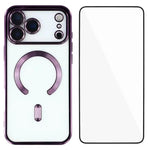 Custodia per telefono WANLONFENG CD magnetica in TPU galvanizzato con protezione per lo schermo, For iPhone 17 Pro Max, For iPhone 17 Pro, For iPhone 17