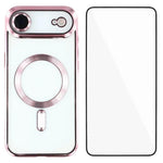 Custodia per telefono WANLONFENG CD magnetica in TPU galvanizzato con protezione per lo schermo, For iPhone Air, For iPhone 16 Pro Max, For iPhone 16 Pro