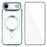 Custodia per telefono WANLONFENG CD magnetica in TPU galvanizzato con protezione per lo schermo, For iPhone Air, For iPhone 16 Pro Max, For iPhone 16 Pro