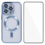 Custodia per telefono WANLONFENG CD magnetica in TPU galvanizzato con protezione per lo schermo, For iPhone Air, For iPhone 16 Pro Max, For iPhone 16 Pro