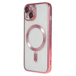 Custodia per telefono WANLONFENG CD magnetica in TPU galvanizzato con protezione per lo schermo, For iPhone 15, For iPhone 14, For iPhone 14 Pro