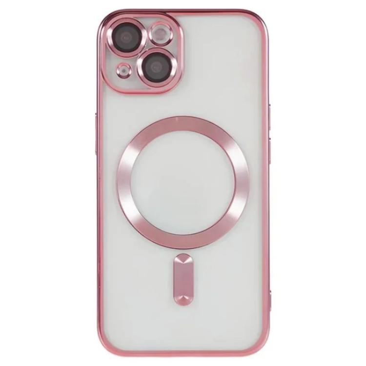 Custodia per telefono WANLONFENG CD magnetica in TPU galvanizzato con protezione per lo schermo, For iPhone 15, For iPhone 14, For iPhone 14 Pro
