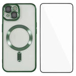 Custodia per telefono WANLONFENG CD magnetica in TPU galvanizzato con protezione per lo schermo, For iPhone 15, For iPhone 14, For iPhone 14 Pro