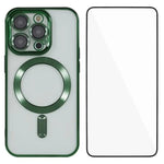 Custodia per telefono WANLONFENG CD magnetica in TPU galvanizzato con protezione per lo schermo, For iPhone 13, For iPhone 12, For iPhone 12 Pro Max