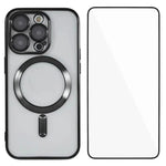 Custodia per telefono WANLONFENG CD magnetica in TPU galvanizzato con protezione per lo schermo, For iPhone 12 Pro, For iPhone 11 Pro Max, For iPhone 11