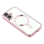 Custodia per telefono WANLONFENG CD magnetica in TPU galvanizzato con 2 pellicole protettive per lo schermo, For iPhone 16, For iPhone 15 Pro Max, For iPhone 15 Pro