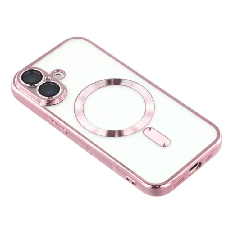 Custodia per telefono WANLONFENG CD magnetica in TPU galvanizzato con 2 pellicole protettive per lo schermo, For iPhone 16, For iPhone 15 Pro Max, For iPhone 15 Pro