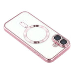 Custodia per telefono WANLONFENG CD magnetica in TPU galvanizzato con 2 pellicole protettive per lo schermo, For iPhone 16, For iPhone 15 Pro Max, For iPhone 15 Pro