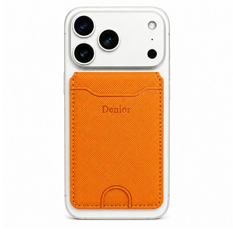 Porta carte magnetico Denier V27 con texture in similpelle vegana
