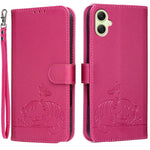 Custodia per telefono in ecopelle con cinturino e stampa a rilievo di gatto e farfalla, con protezione RFID., For Galaxy A35 5G, For Galaxy A05, For Galaxy A05s