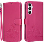 Custodia per telefono in ecopelle con cinturino e stampa a rilievo di gatto e farfalla, con protezione RFID., For Galaxy A35 5G, For Galaxy A05, For Galaxy A05s