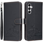 Custodia per telefono in ecopelle con cinturino e stampa a rilievo di gatto e farfalla, con protezione RFID., For Galaxy A54 5G, For Galaxy A14 5G