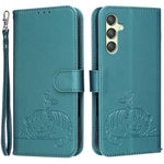 Custodia per telefono in ecopelle con cinturino e stampa a rilievo di gatto e farfalla, con protezione RFID., For Galaxy A25 5G, For Galaxy A24 4G, For Galaxy A34 5G