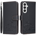 Custodia per telefono in ecopelle con cinturino e stampa a rilievo di gatto e farfalla, con protezione RFID., For Galaxy A25 5G, For Galaxy A24 4G, For Galaxy A34 5G