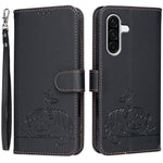 Custodia per telefono in ecopelle con cinturino e stampa a rilievo di gatto e farfalla, con protezione RFID., For Galaxy A57 5G, For Galaxy A37 5G, For Galaxy A27 5G